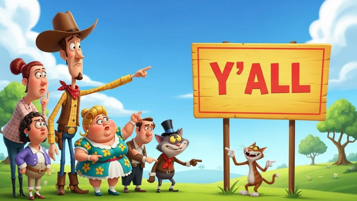 Common examples of y’all in sentences