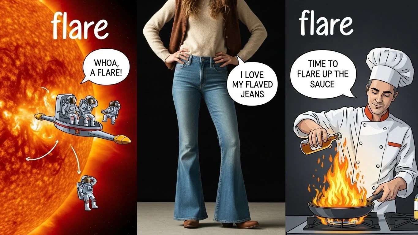 Flare Meaning in Fire and Light